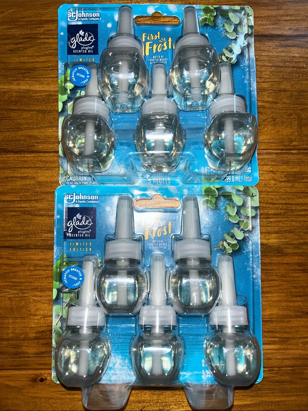 NEW- Glade PlugIns (First Frost) 5 Pack Refills Air Fresheners